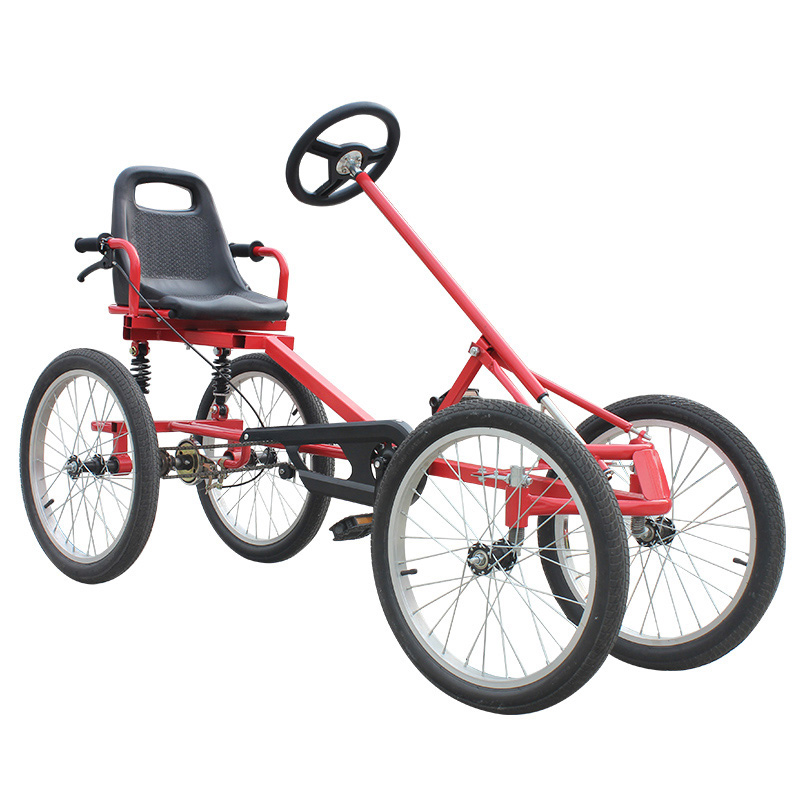 热销四轮自行车成人脚踏车卡丁车大卡充气自行车