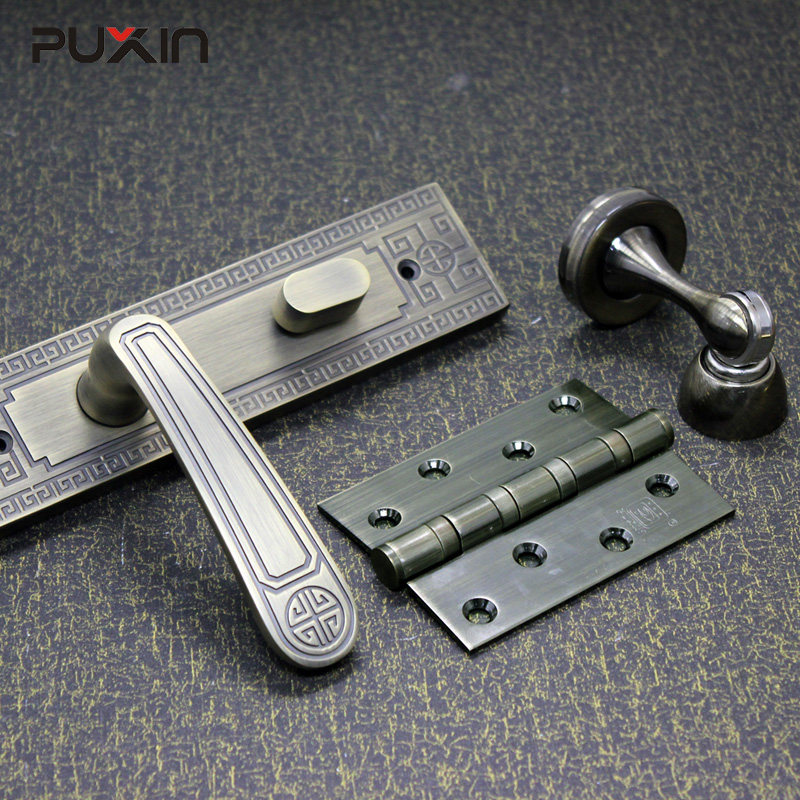 门锁普鑫五金锁芯欧式卧室实木门执手复古房门锁具机械门锁