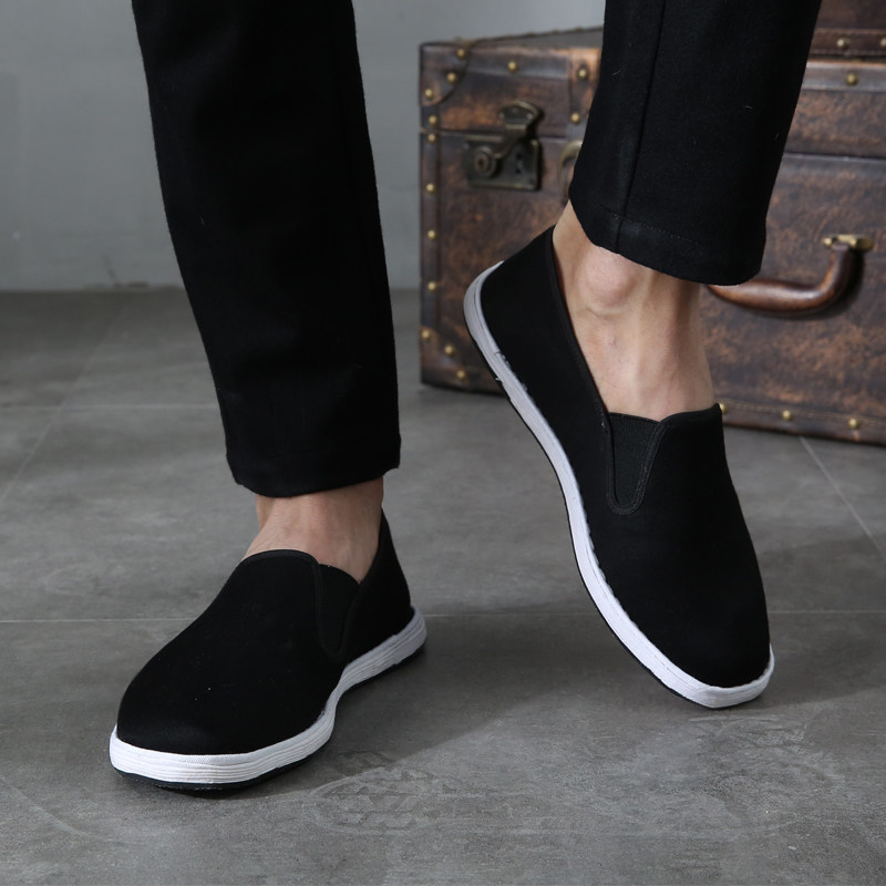 千层老北京布鞋男士手工休闲黑色日常百搭青年耐磨布鞋