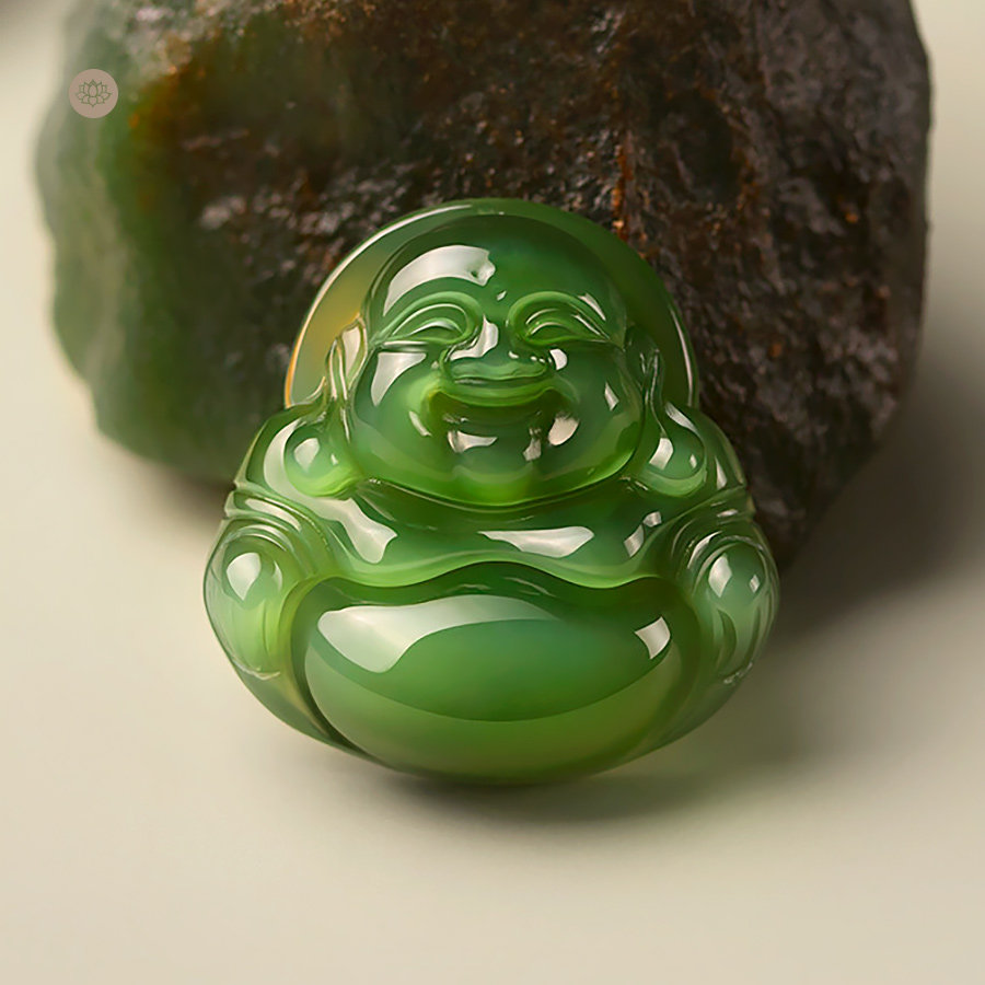 梅朵弥勒设计吊坠佛玉大肚笑佛文创女款玉佛项坠