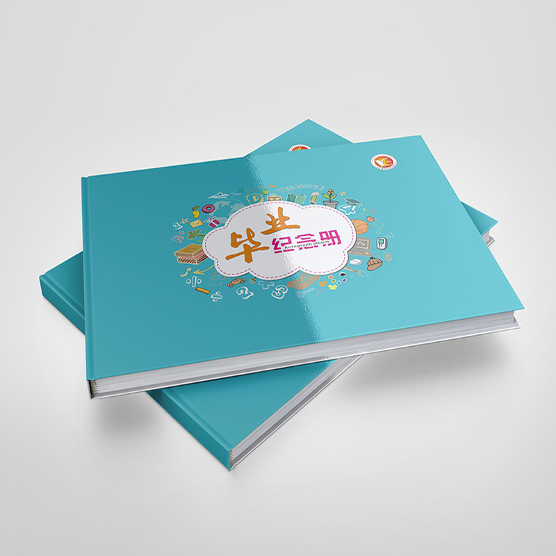精装硬壳画册蝴蝶锁线胶装毕业纪念册铜版纸双面宣传单