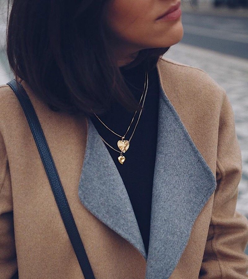 葡萄牙cinco925银镀24krosie心形ins欧美超火吊坠项链