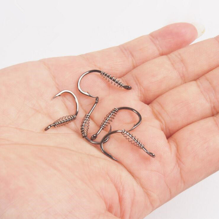 鲢鱼钩手竿台钓双钩弹簧钩鲢鳙钓组鲢鳙鱼钩双钩线组大头钓组渔具