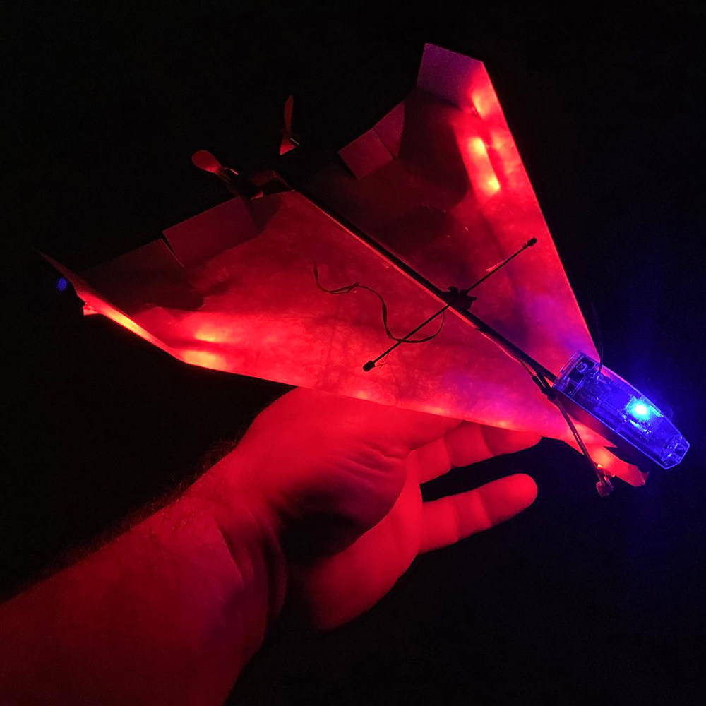 powerup智能微型折叠纸飞机蓝牙控制推力遥控飞机电动