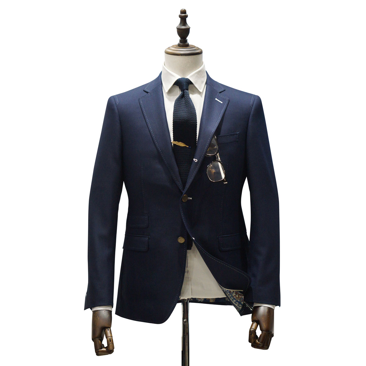 西装定制nick大叔ivy校园casual藏青常春藤量身定做西服