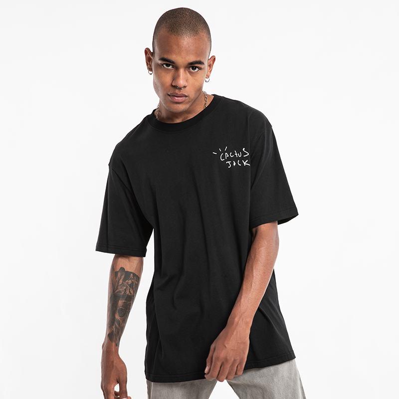 travisscottcactusjackairbrushed周边巡演霓虹仙人掌短袖t恤