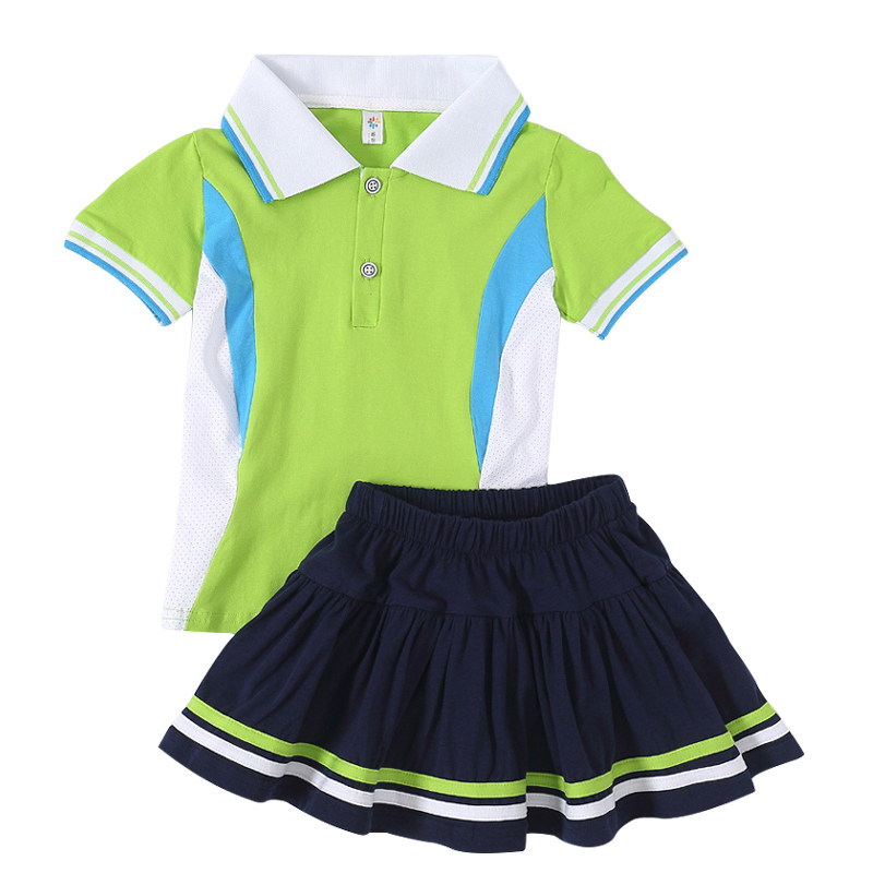 幼儿园园夏装绿色英伦风小学生校服男女儿童班服纯棉校服