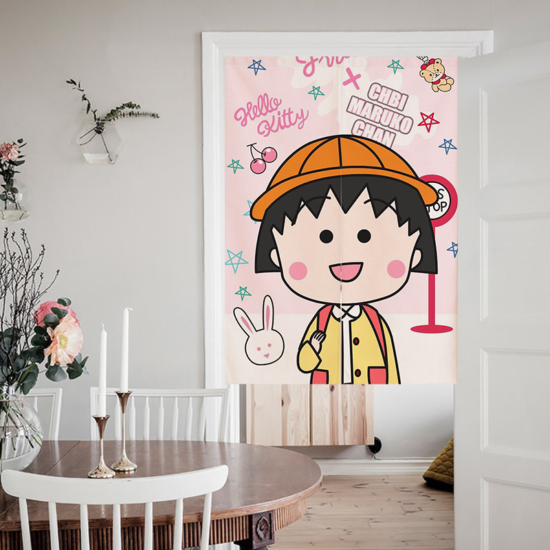 小丸子少女动漫卡通门帘隔断帘布布艺厨房洗手间卧室门帘