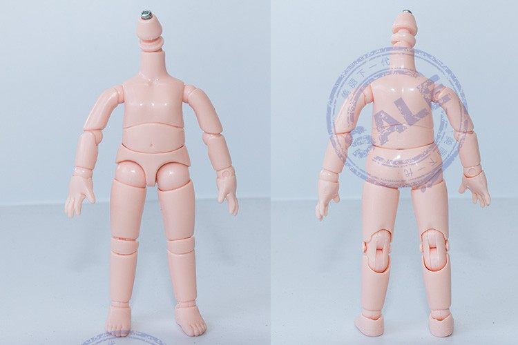 日本产正品obitsu娃娃素体 11cm多关节可动bjd身体ob11磁石白普肌