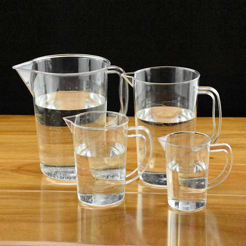 刻度量杯pc不破高透塑料杯量水杯透明溶液杯子