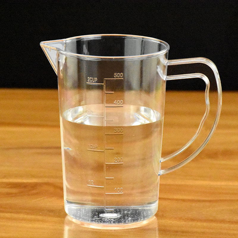 刻度量杯pc不破高透塑料杯量水杯透明溶液杯子