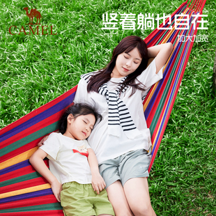 骆驼吊床户外秋千成人加厚防侧翻室外露营摇篮网床家用室内高强度