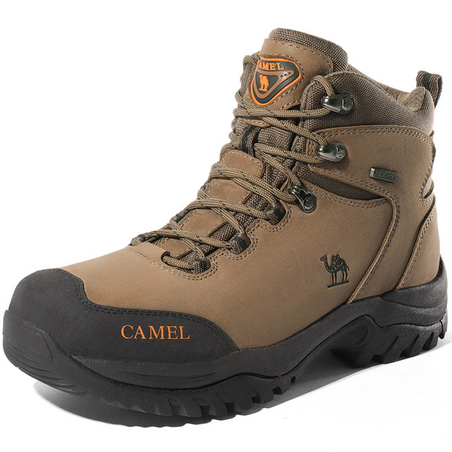 Camel outdoor mountaineering shoes men's waterproof anti slip wear resistant leather women's breathable high top sports hiking shoes Camel outdoor mountaineering shoes men's waterproof anti slip wear resistant leather women's breathable high top sports hiking shoes
