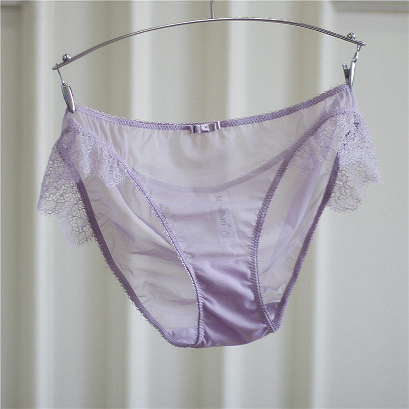 欧美美少女内裤低腰三角裤超薄网纱透明透气全透平角裤