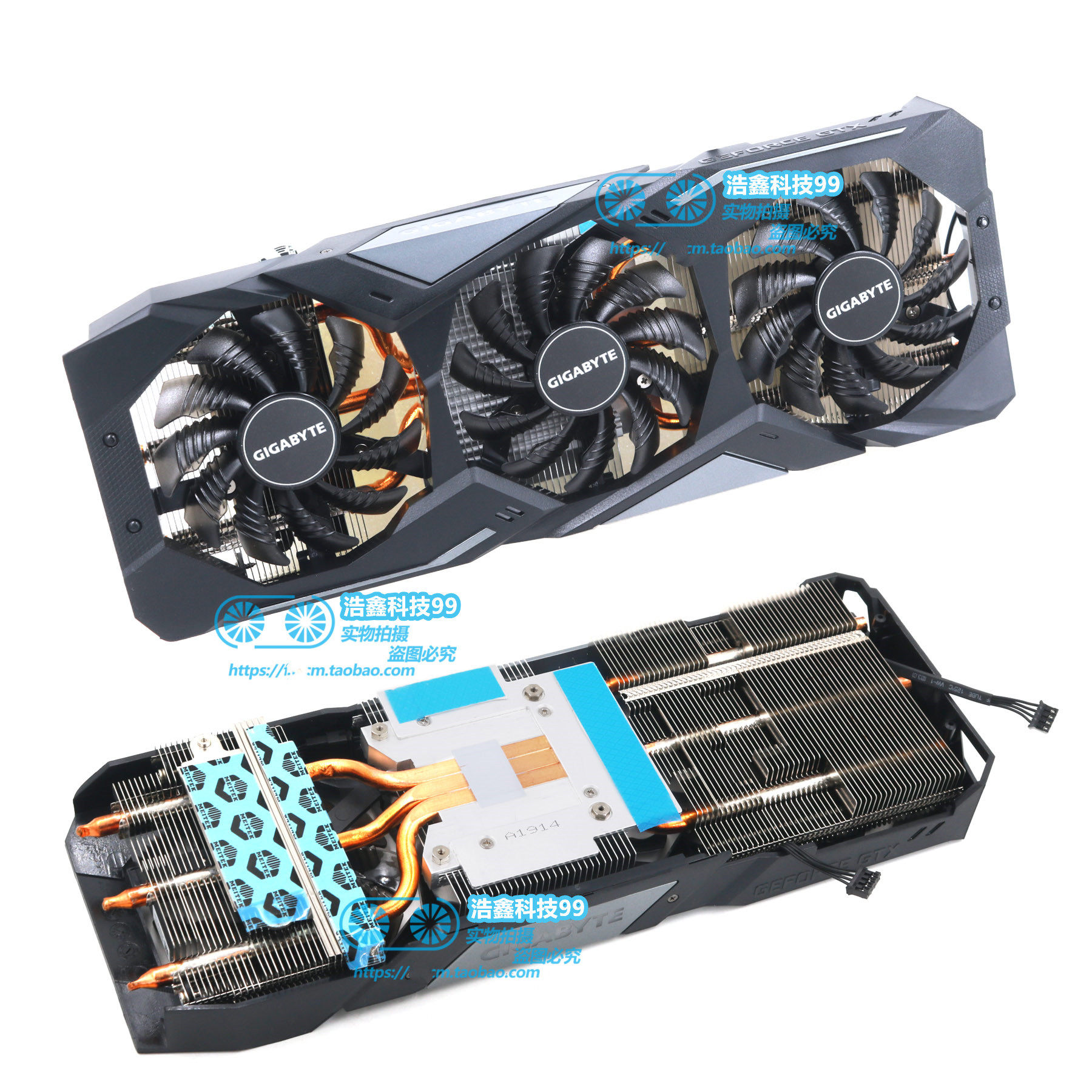 适用gigabyte技嘉gtx16601660s1660tigaming显卡散热器rgb散热器