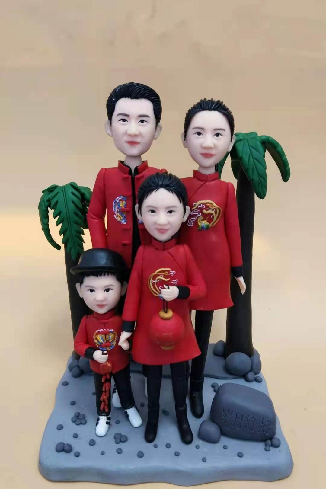 泥人软陶人偶真人塑像挂件手办个性礼品结婚生日礼物毕业作品定制