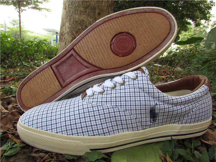 特大码单鞋拼格纹色胶底帆布布鞋男士系带男鞋帆布鞋