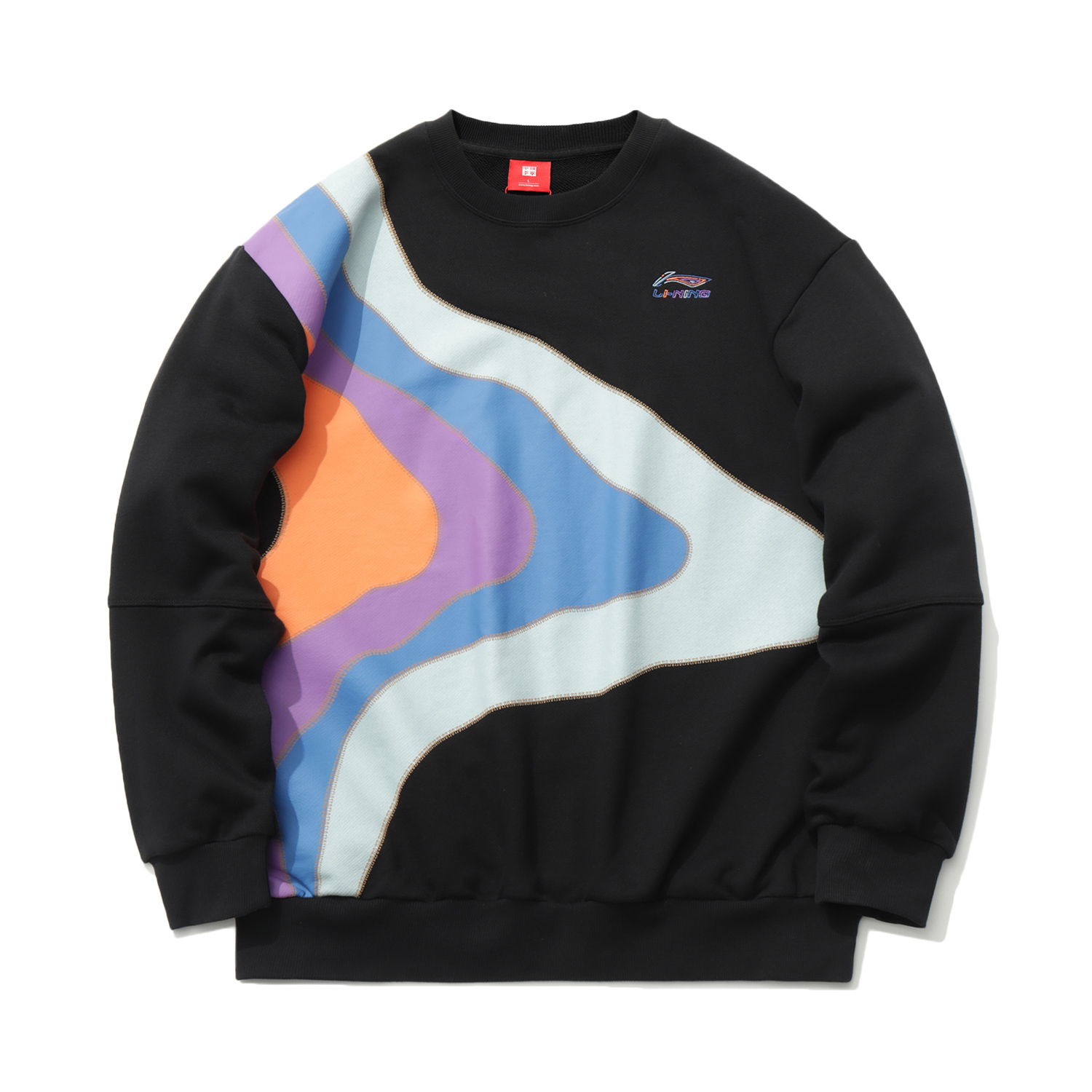 巴黎时装周中国李宁系列男子宽松套头连帽卫衣awdr1672