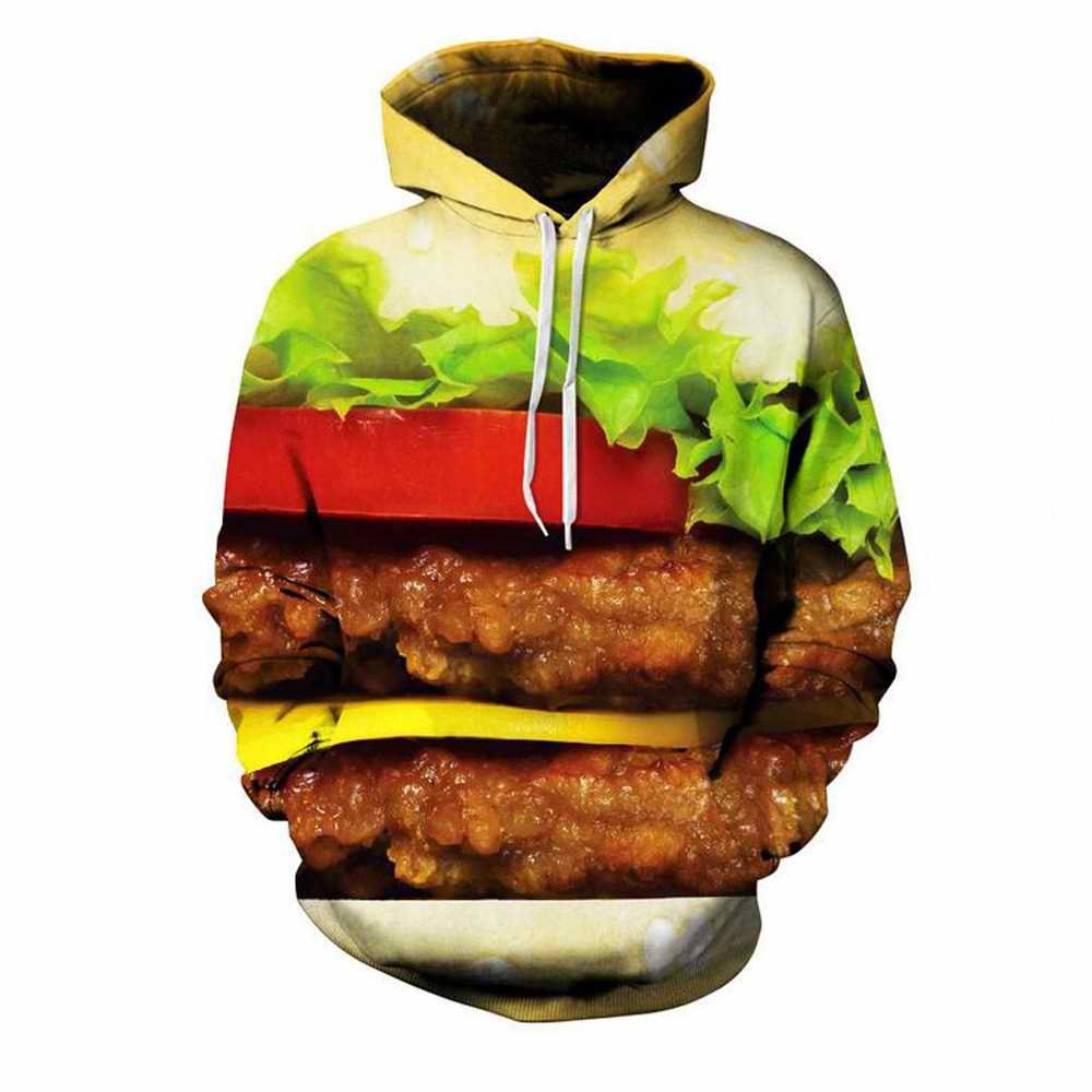 披萨图案卫衣腊肠香肠煎蛋吃货衣服个性3d卫衣
