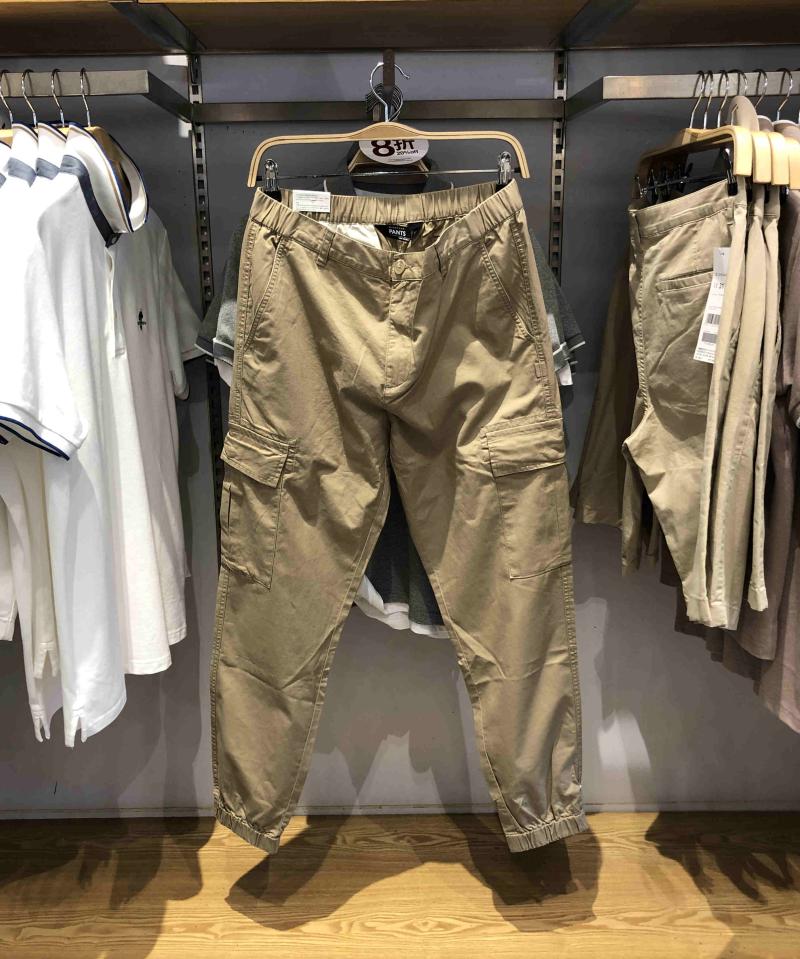 正品 佐丹奴束脚裤男 多袋抽绳腰窄脚裤修身休闲男裤