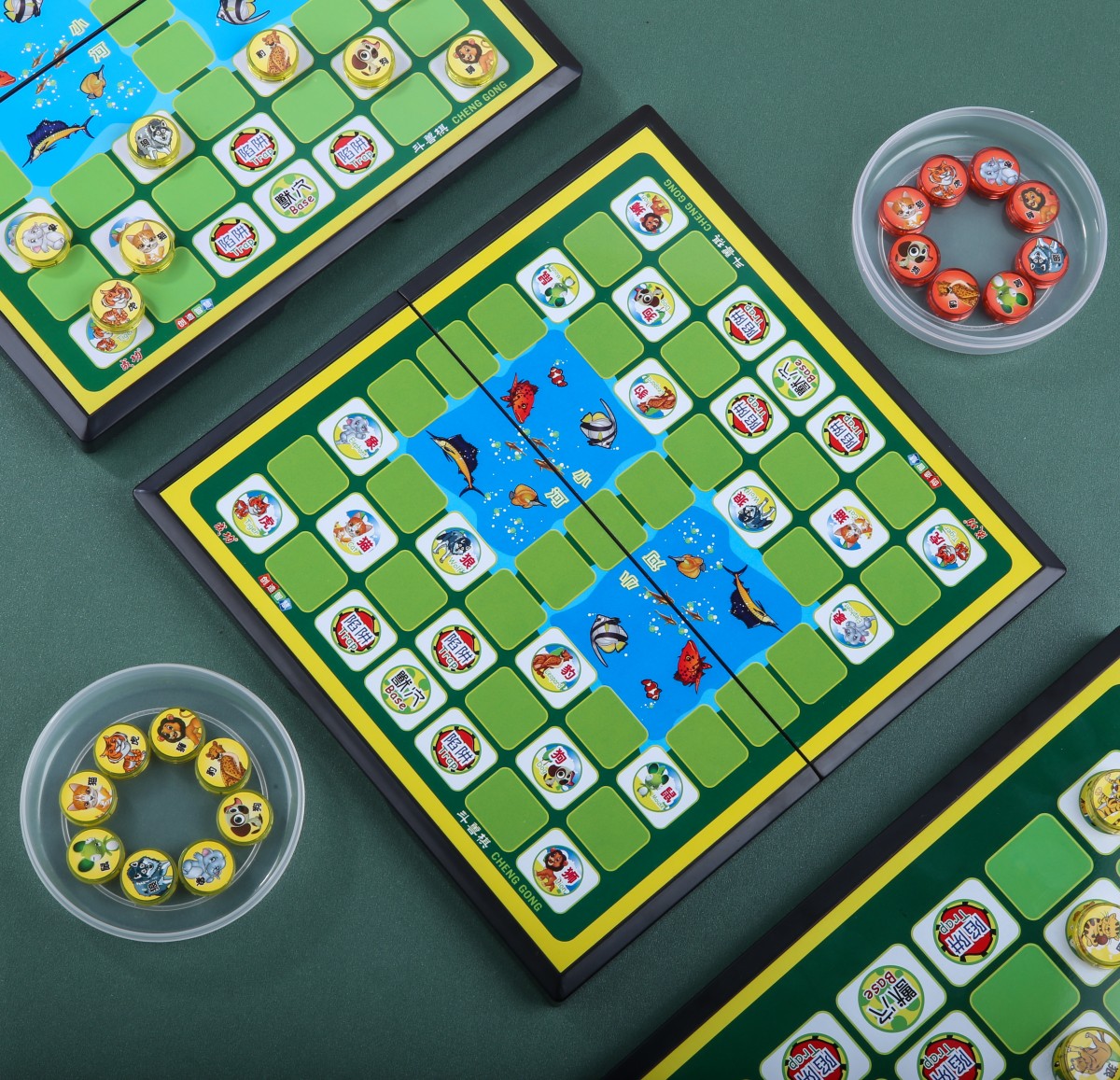 新款斗兽儿童小学生大号卡通益智游戏动物2人磁性斗兽棋