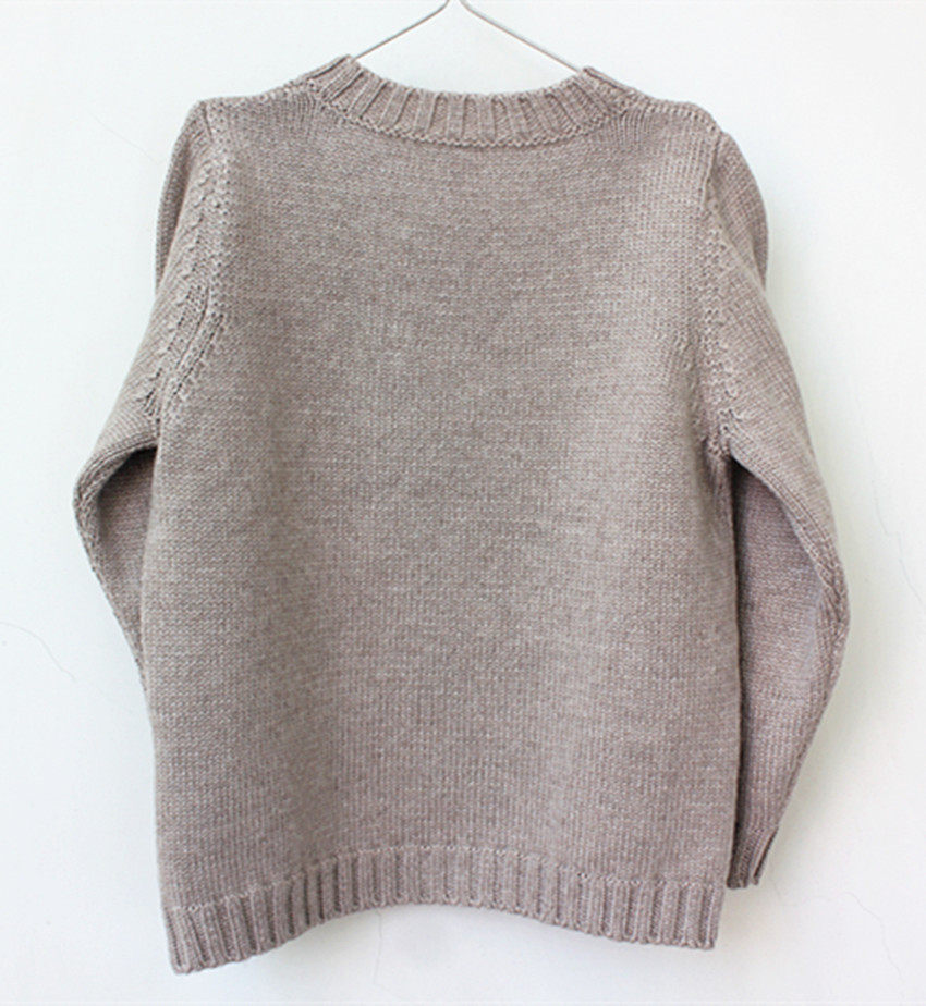 手工编织男童羊绒绒线毛衣56岁宝宝打底毛衣