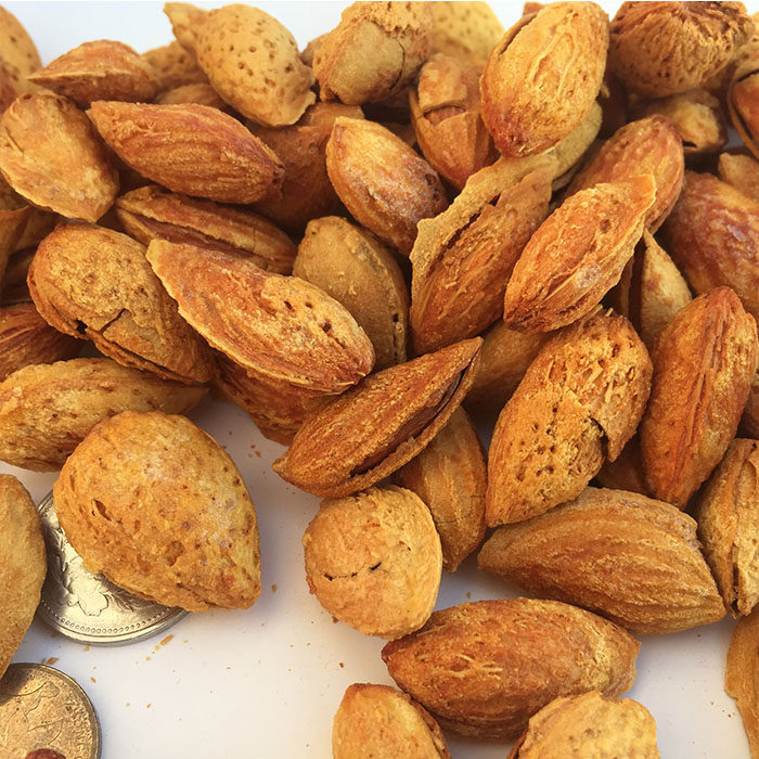 坚果果仁零食两斤500gman纸皮果香带壳椒盐特产杏仁