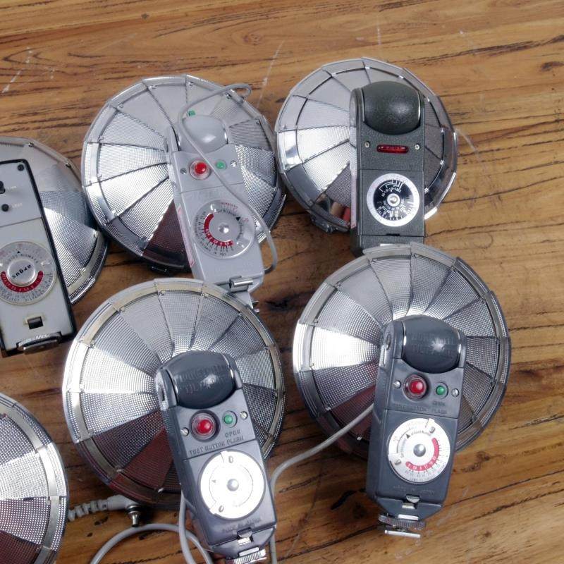 西洋古董物件相机镁丝灯泡折叠伞闪光灯怀旧收藏相机闪光灯