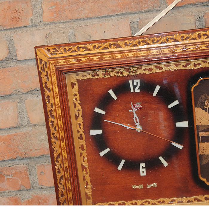 老式挂钟电子电子钟钟表木质结构工艺品复古古老挂钟