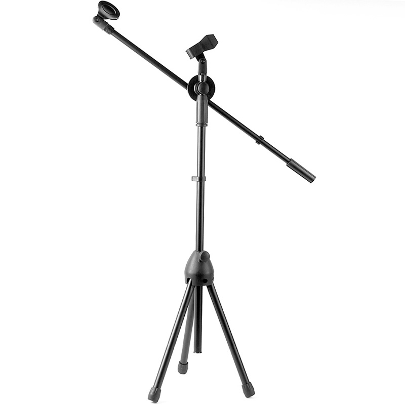 麦克风支架立式升降加粗双麦咪架舞台表演直播话筒架落地式专业