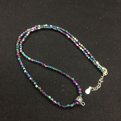 新款简约时尚短款个性七彩锁骨链流行短款泰国佛牌链