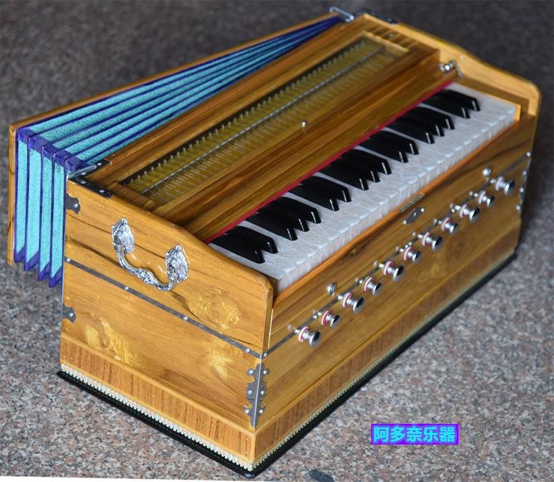 印度进口风琴柚木harmonium键盘八度专业演奏疗愈风琴