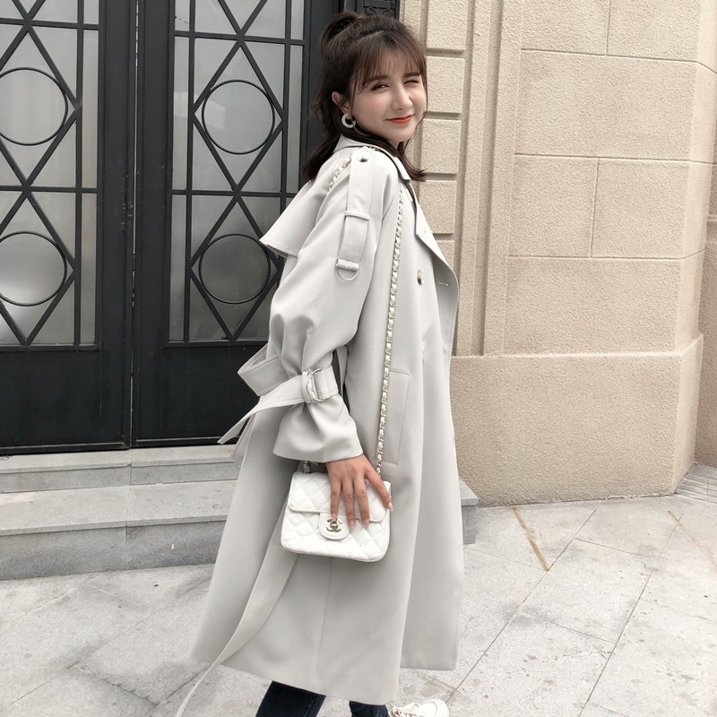 亲爱的热爱爱的kk领队苏澄同ins初秋秋季双排风衣