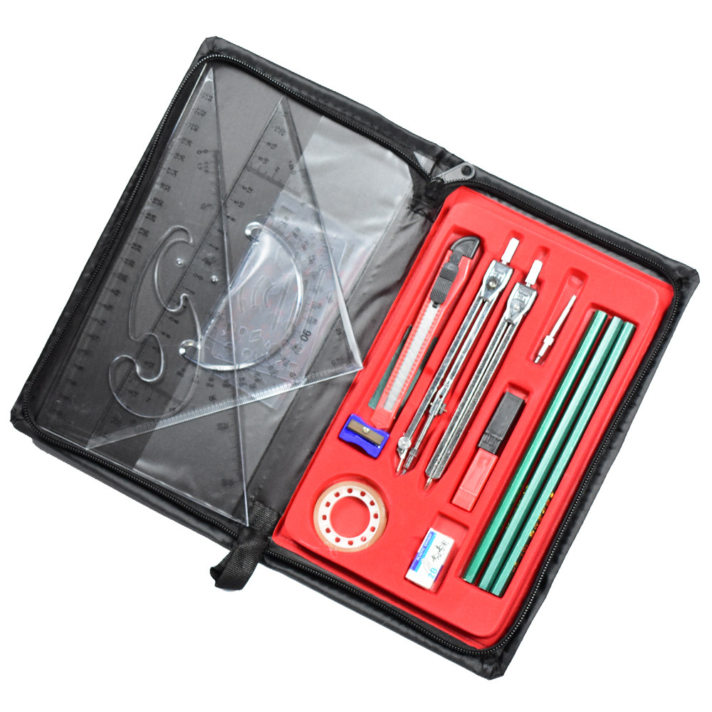 工程机械制图绘图工具包套装大学生设计专业大号组合圆规