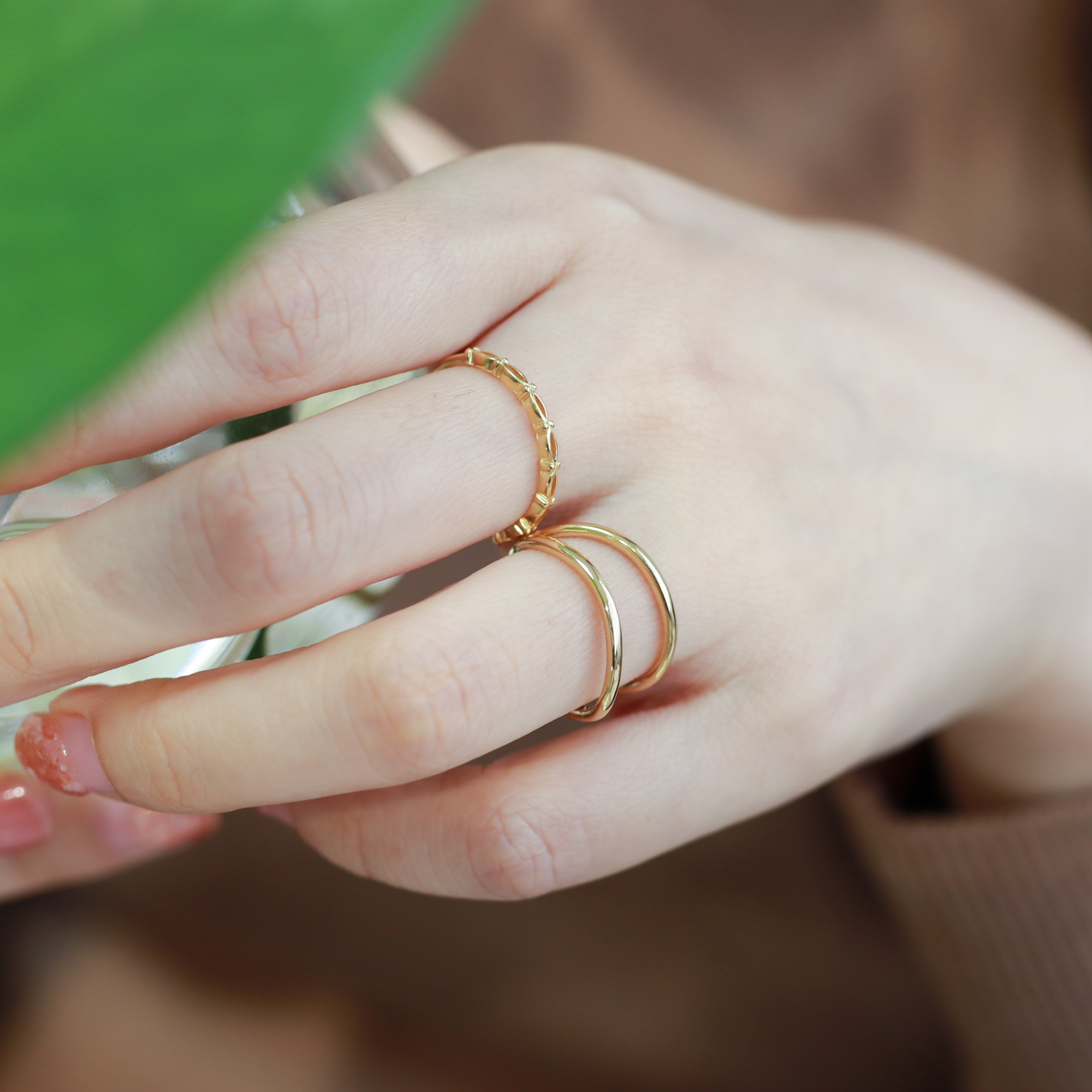 巴黎carolinenajman正品代购talia系列蝴蝶结编织镂空戒指