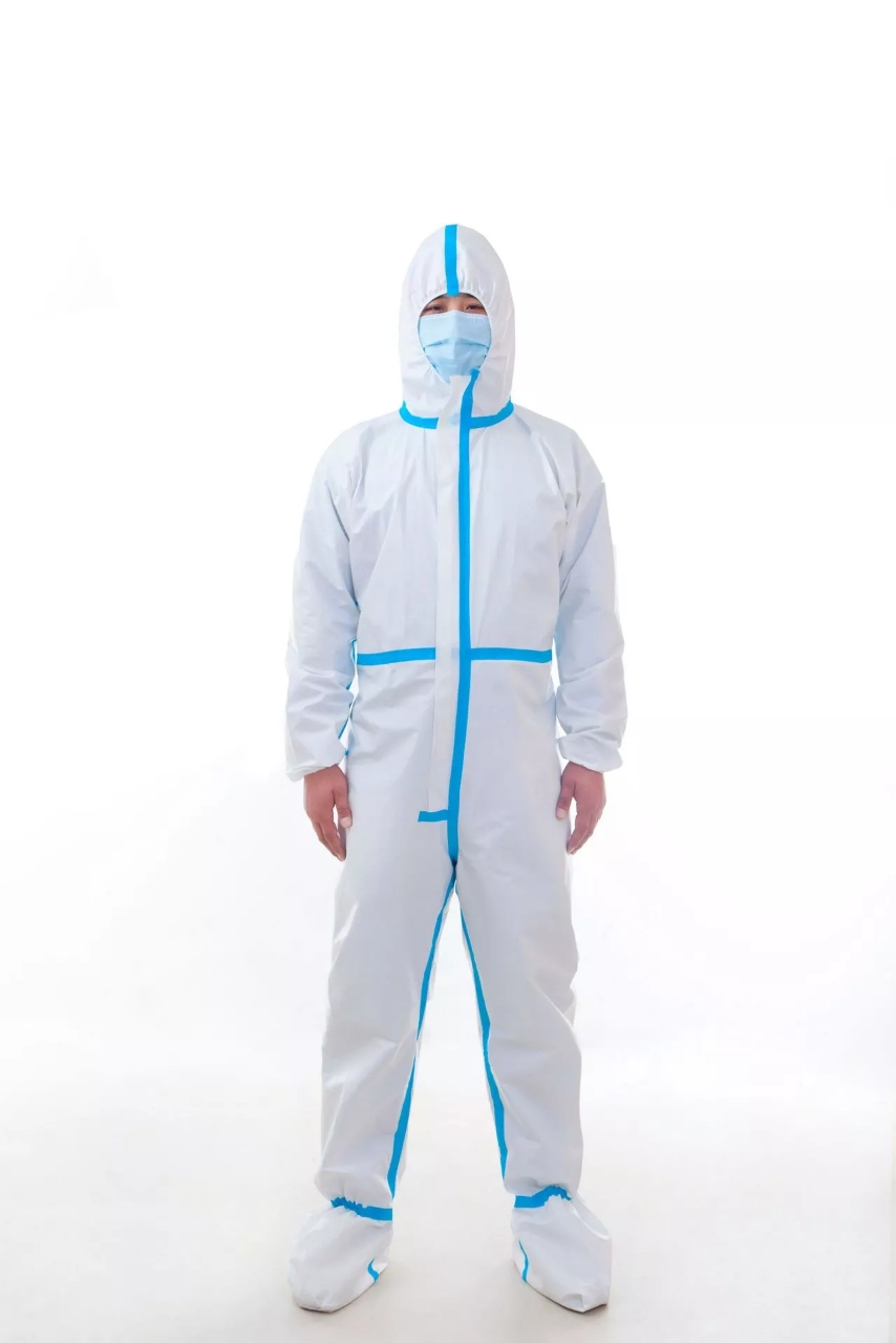 顺丰包邮防护服大白飞沫连体连帽隔离衣坐飞机防护服
