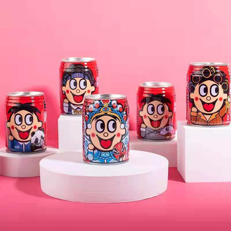 旺仔牛奶加油职业罐装消防员警察医护245ml6罐不重复图案可指定