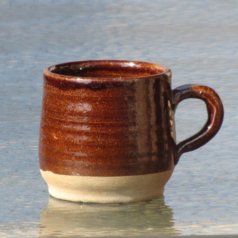 绿茶主人粗陶杯中式杯中土陶花茶普洱茶茶具烧杯茶杯