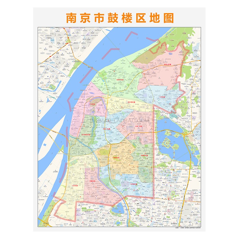 南京市鼓楼区地图 2020高清定制城市交通卫星影像办公