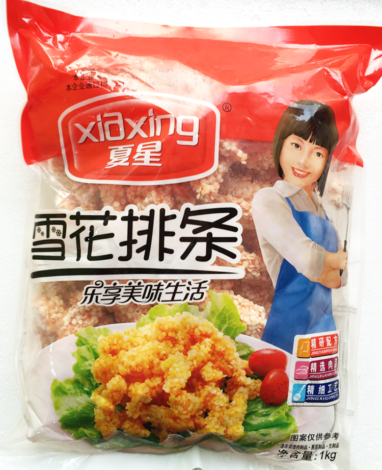夏星雪花排条雪花鸡柳 无骨鸡柳 油炸小吃整件950克*10袋成都包邮