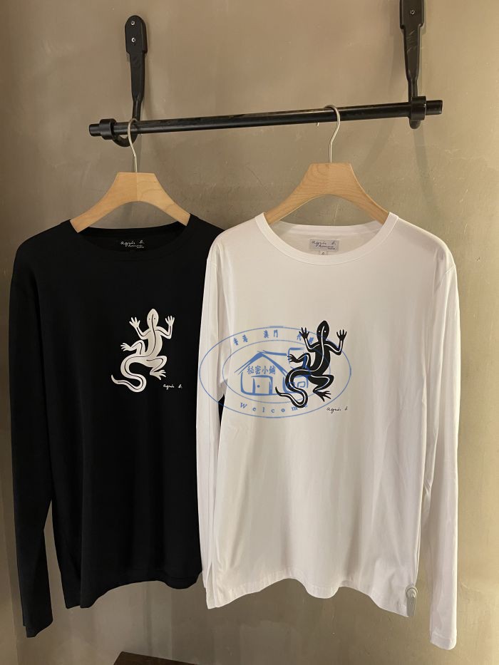 homme经典款蜥蜴logo长袖百搭秋冬t恤