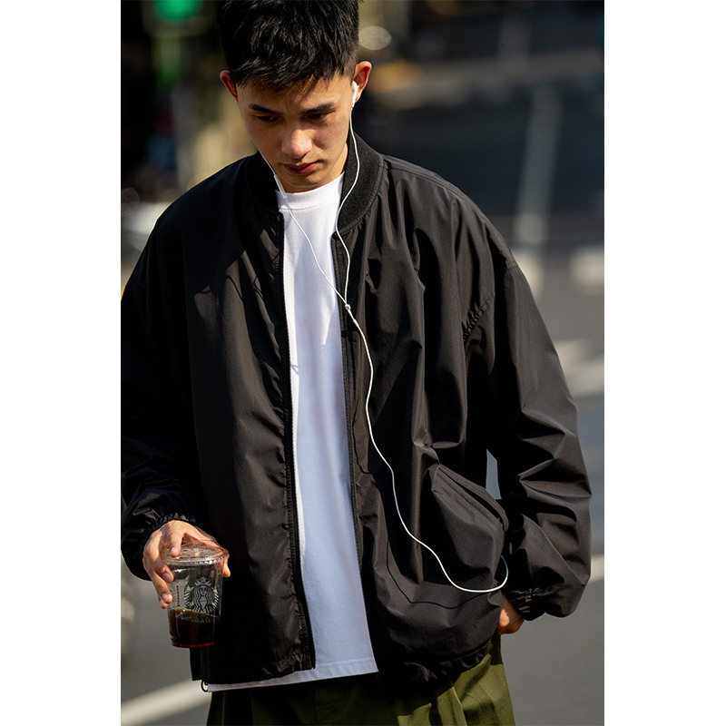 BDCT原创 外套男春秋空军飞行员夹克宽松纯色棒球服男士秋季上衣