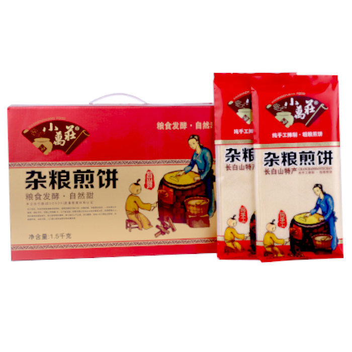 煎饼万庄杂粮礼盒盒装东北特产敦化纯手工大煎饼