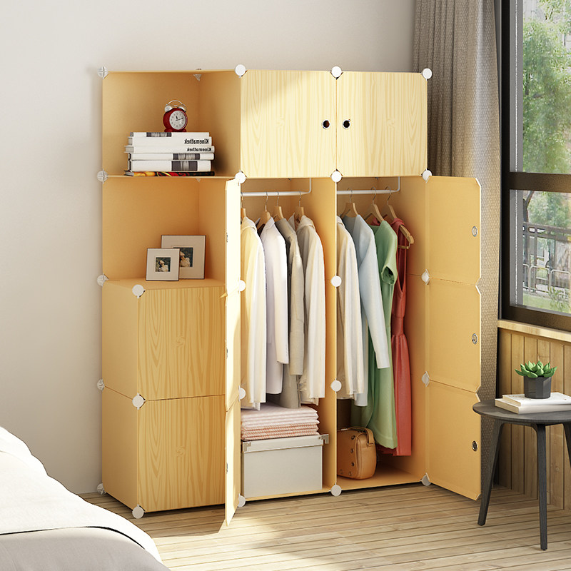 开迪小衣柜简易衣柜衣橱牛津布防尘加粗钢架全封闭单人宿舍衣橱柜