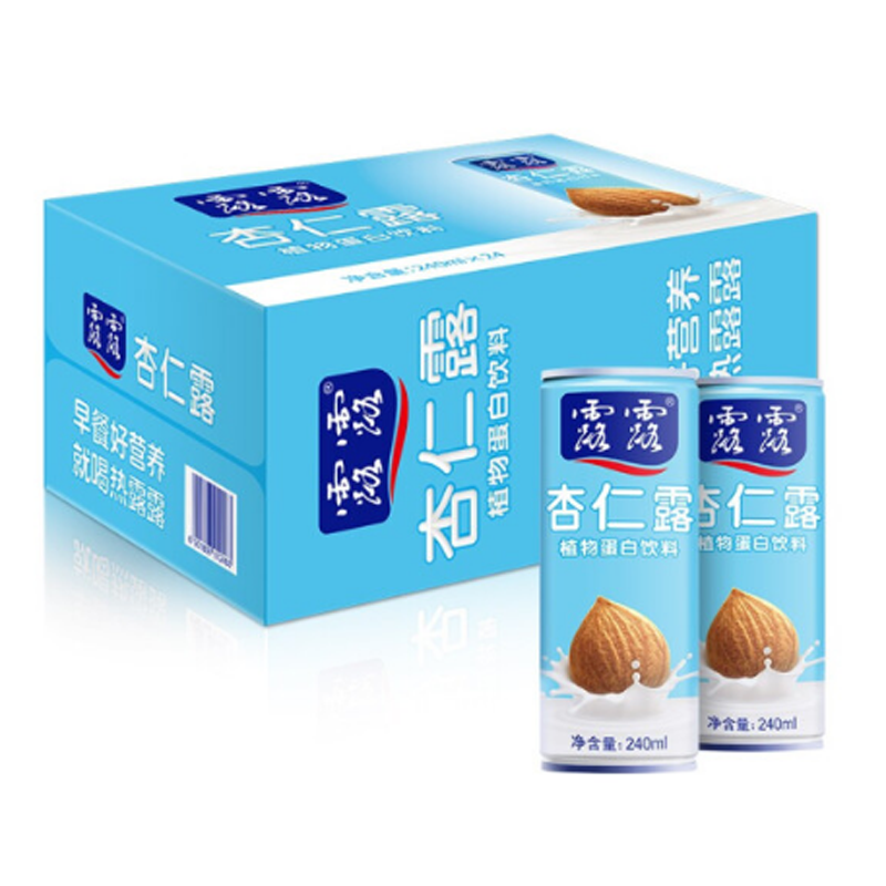 包邮露露杏仁露240ml24罐热饮植物蛋白饮料果味