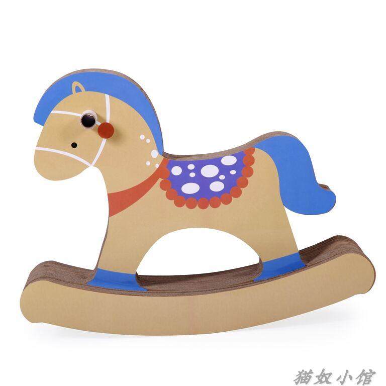 猫咪猫奴小馆纸制瓦楞纸木马猫抓宠物玩具磨爪器猫猫抓板