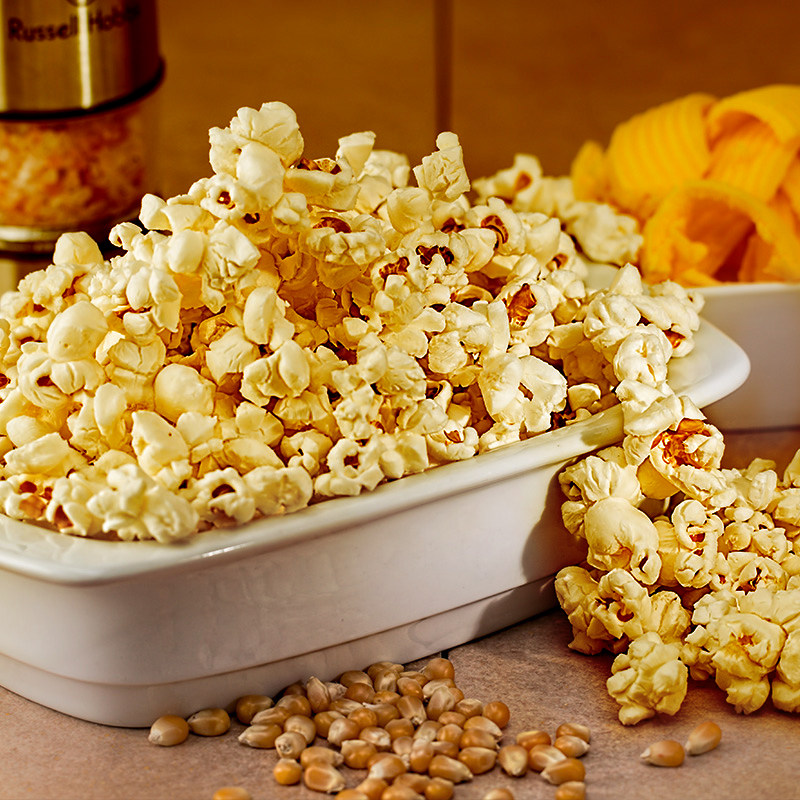热烈三合一爆米花原料 蝶形球形小玉米粒专用奶油爆谷糖商用套餐