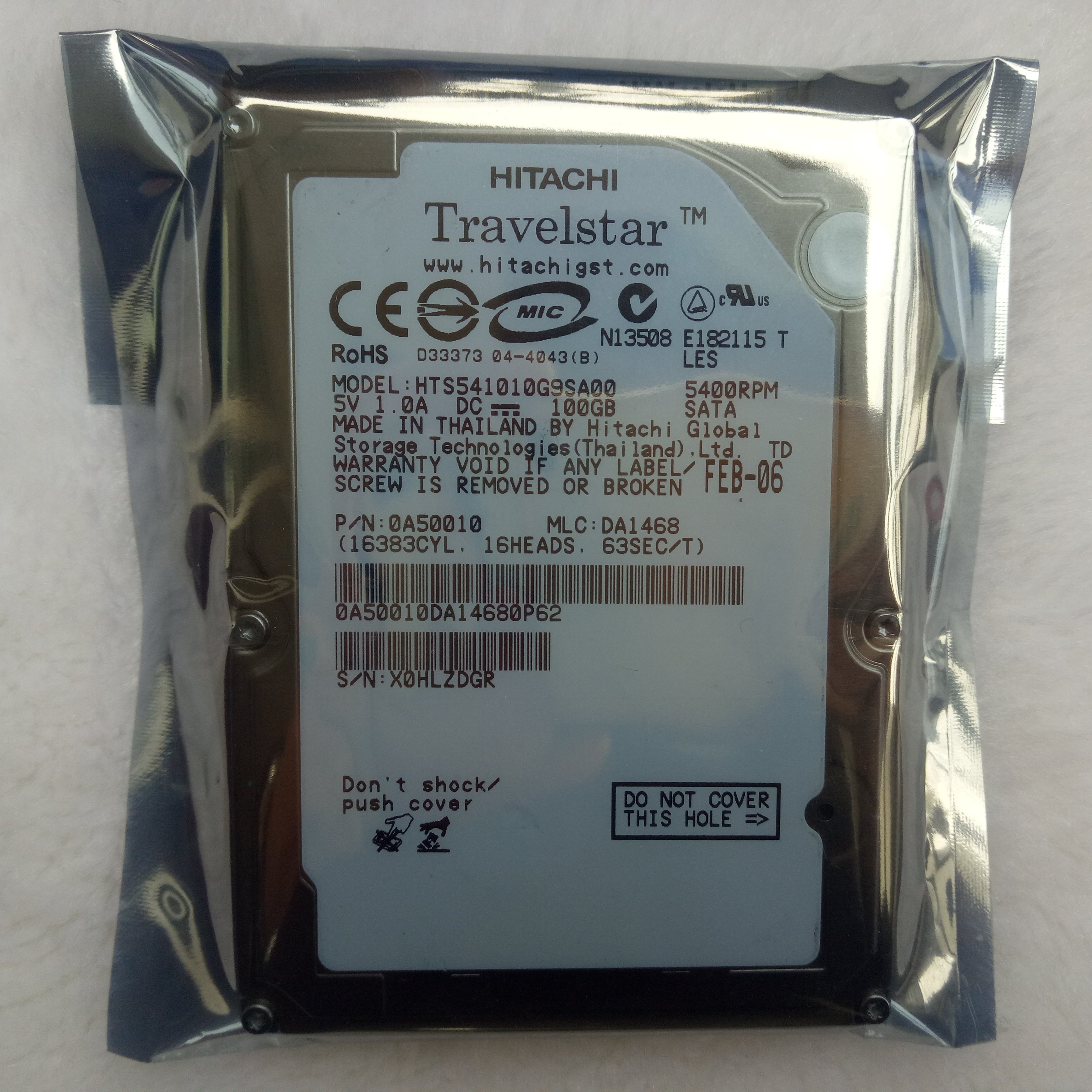 退伍全新库存未拆日立100g笔记本电脑机械硬盘2.5寸机械硬盘