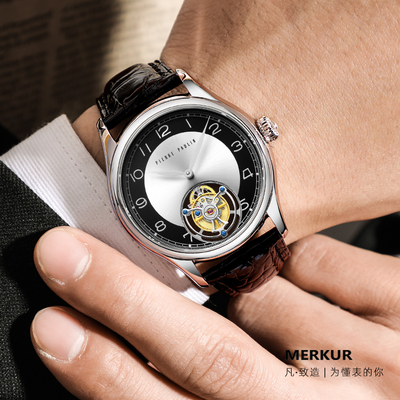 中国原创国产腕表pierrepaulin轻奢真陀飞轮精致商务手动机械表男