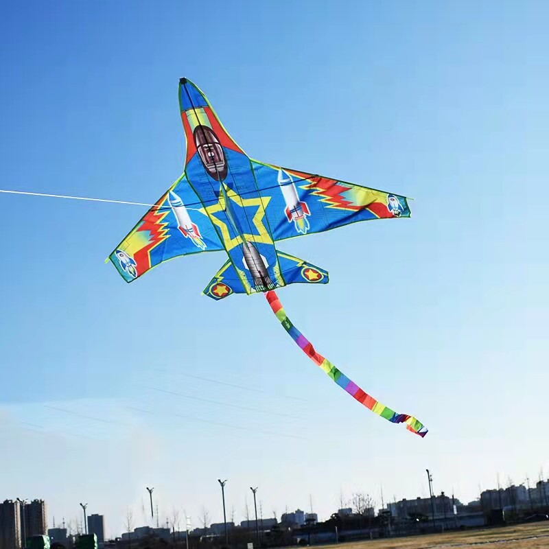高档新款儿童导弹飞机风筝微风易飞潍坊初学者风筝